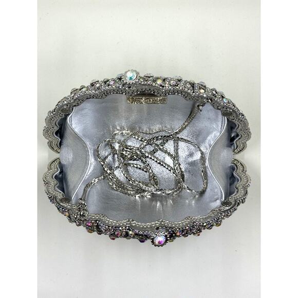 STUNNING Mission Peacock Bling Purse, has beautiful silver chain,Fairy,Queen - Picture 6 of 7